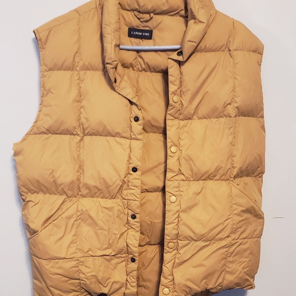 Lands End M puffy vest Kaki color